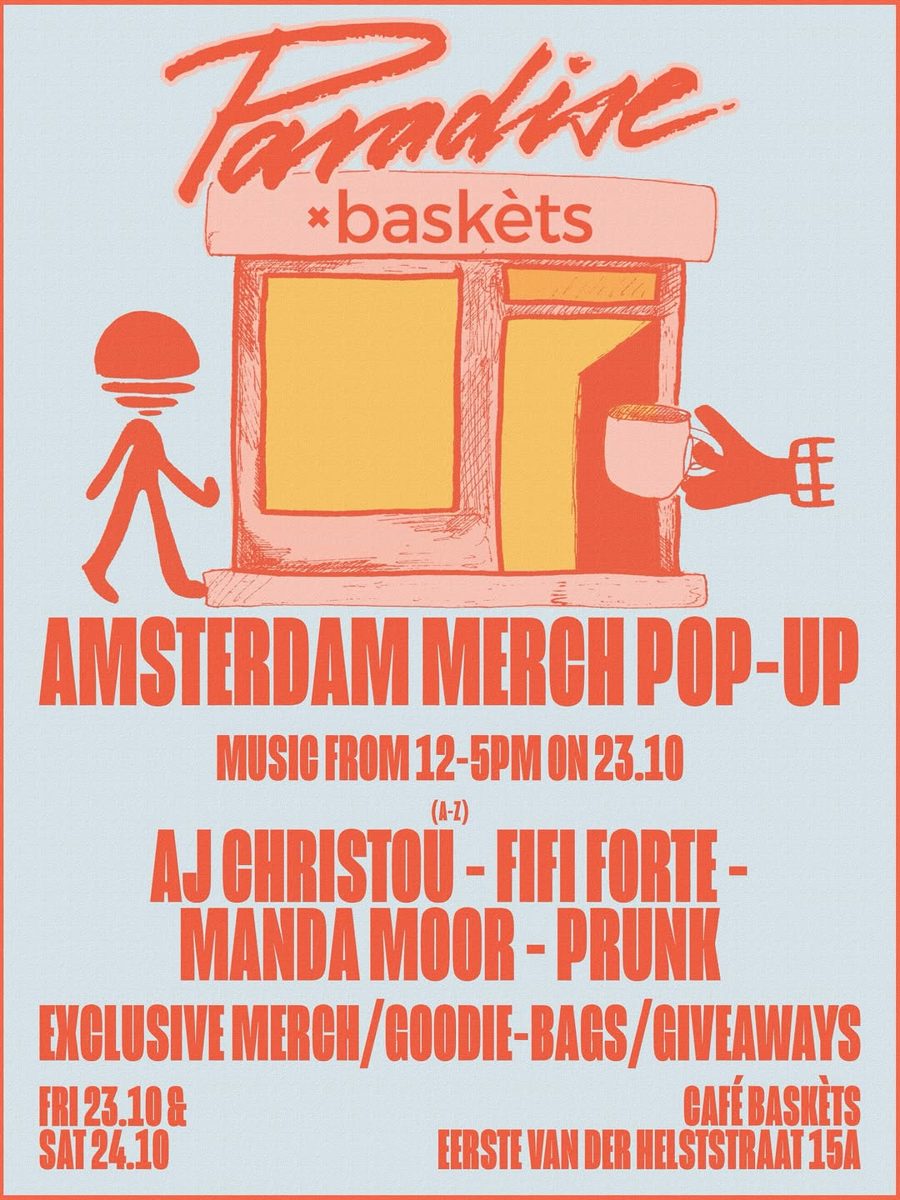 Paradise Merch Pop-up — Café Baskèts, Friday, 23 October 2026