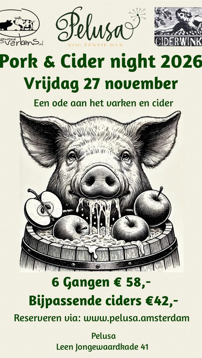 Pork & Cider Night — Pelusa, Friday, 27 November 2026