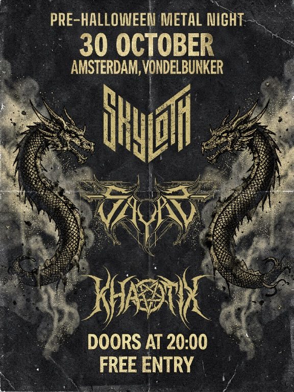 Pre-Halloween Metal Night — Vondelbunker, Friday, 30 October 2026