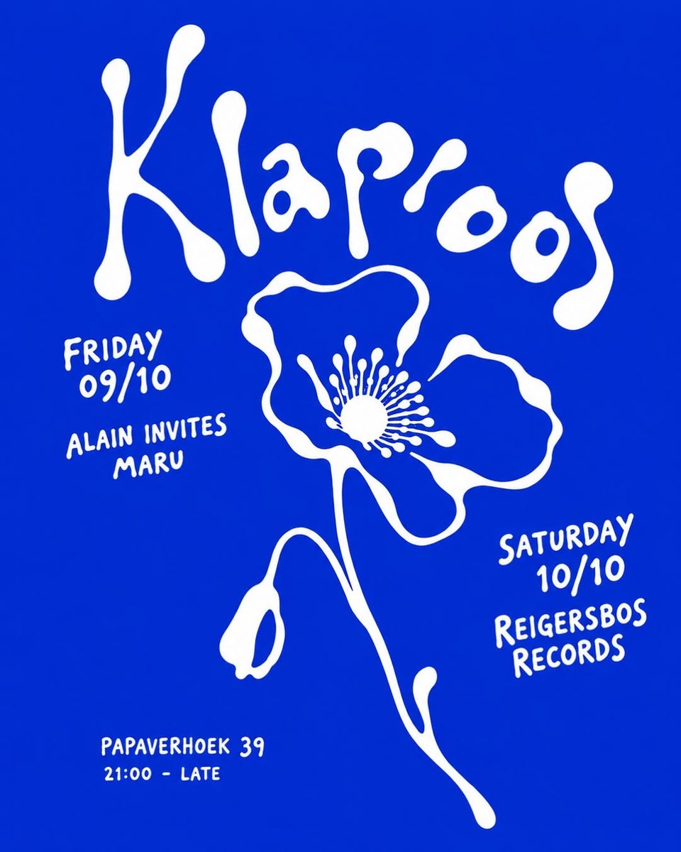 Maatje Paatje & Reigers Records DJ Set — Klaproos Amsterdam, Saturday, 10 October 2026