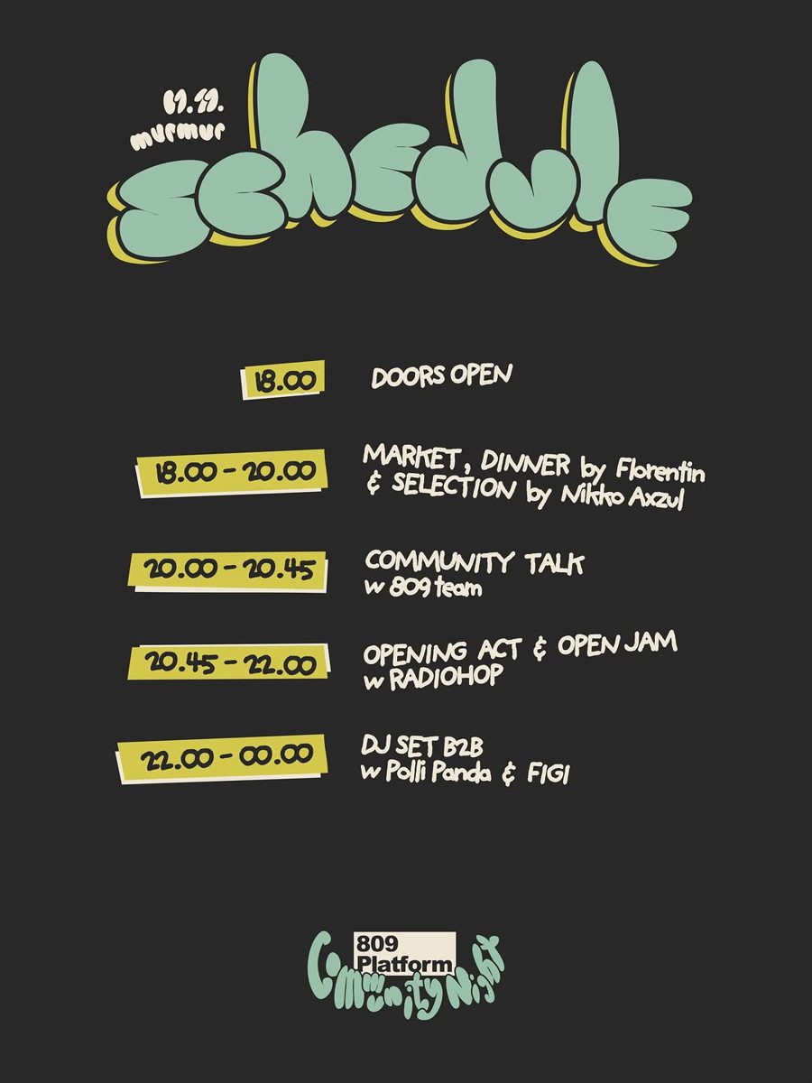 SCHETULE — murmur, Sunday, 1 November 2026
