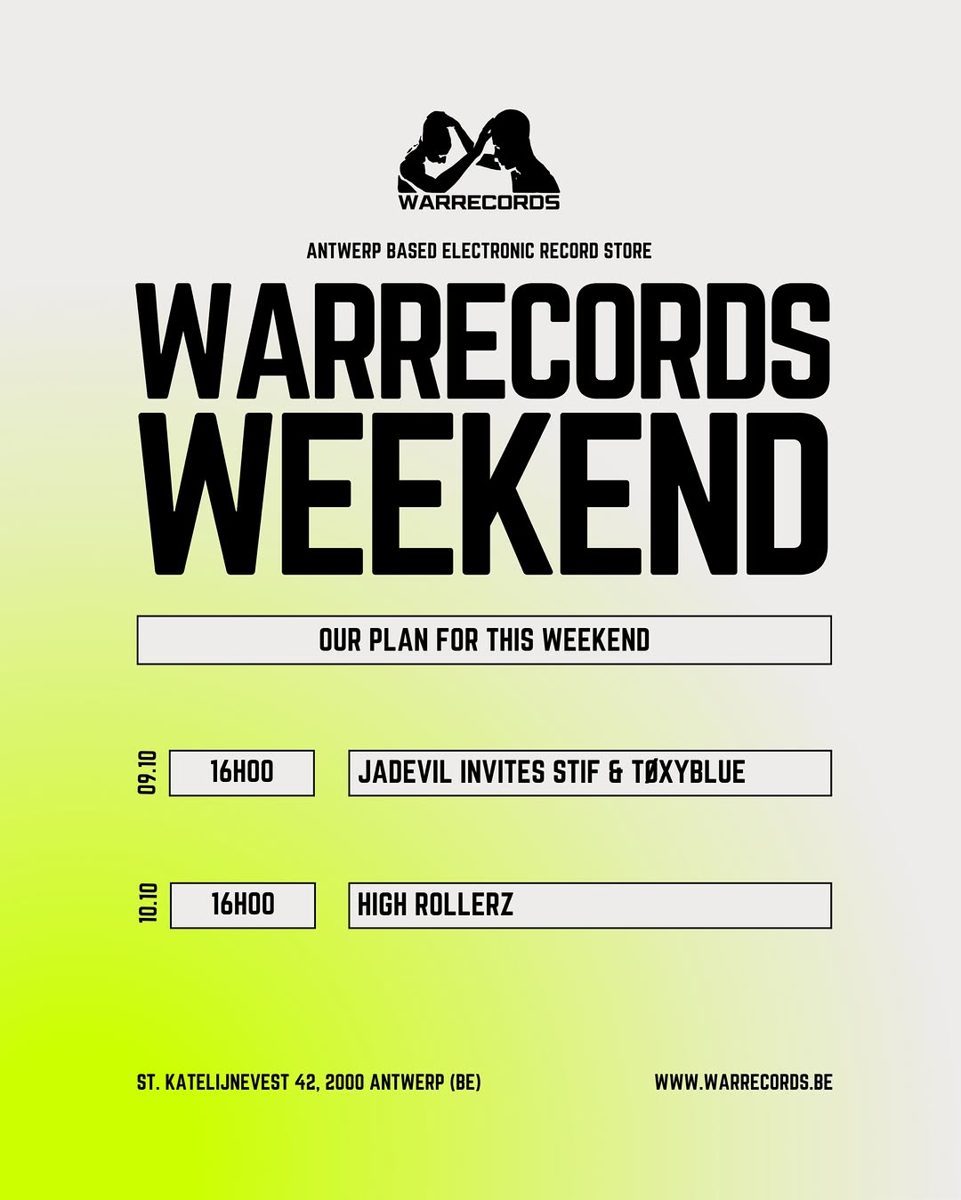 HIGH ROLLERZ — Warrecords Antwerpen, Saturday, 10 October 2026