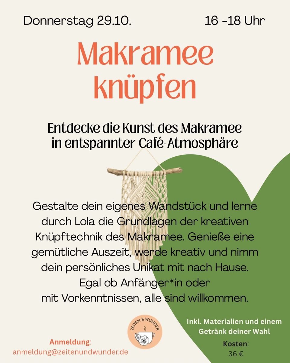 Makramee knüpfen at ZEITEN & WUNDER
