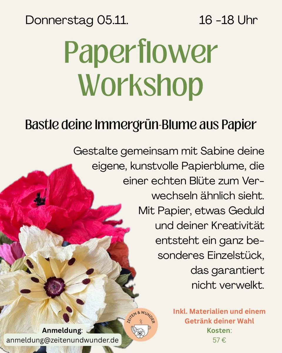 Paperflowers — Zeiten & Wunder, Thursday, 5 November 2026