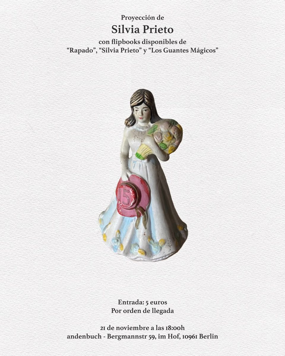 Silvia Prieto — restored version screening — andenbuch Librería Espacio Cultural Buchhandlung KulturRaum, Saturday, 21 November 2026
