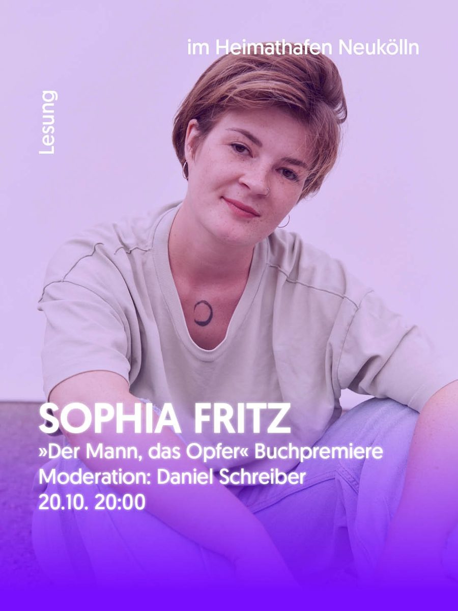 Sophia Fritz & Daniel Schreiber: Der Mann, das Opfer at BUCHBOX! Buchhandlung im Bötzowkiez
