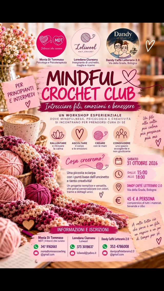Mindful Crochet Club at Dandy Caffè Letterario 2.0