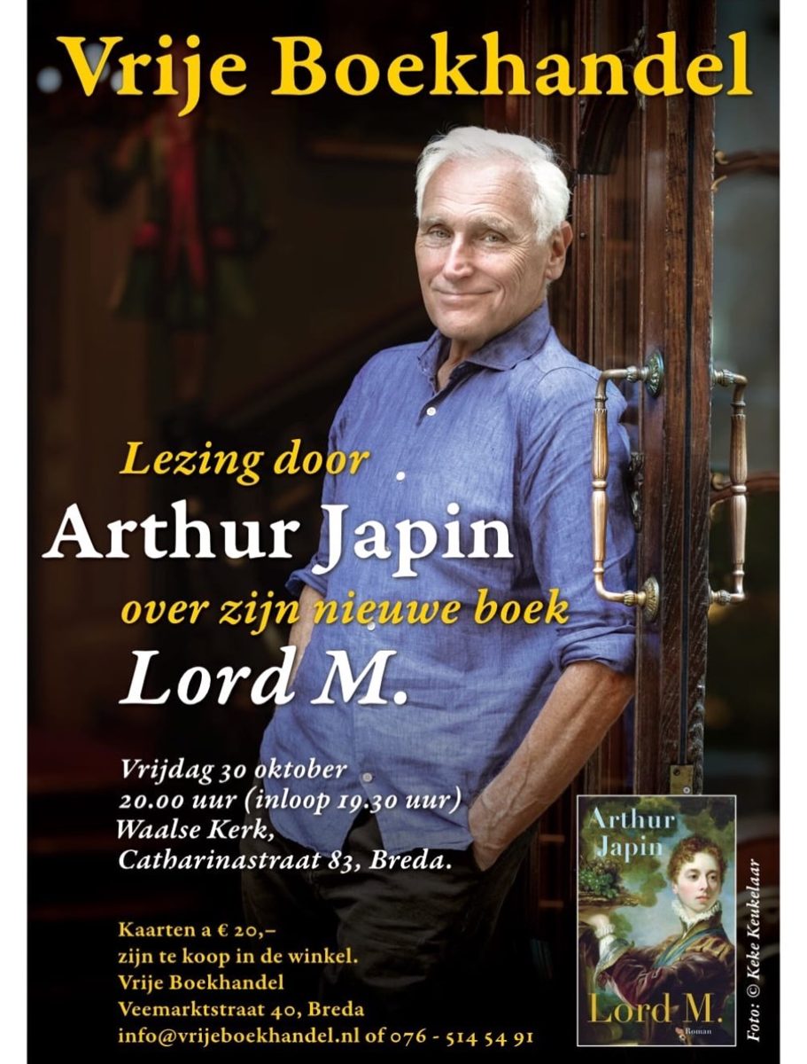 Arthur Japin reads Lord M. — De Vrije Boekhandel 📚, Friday, 30 October 2026