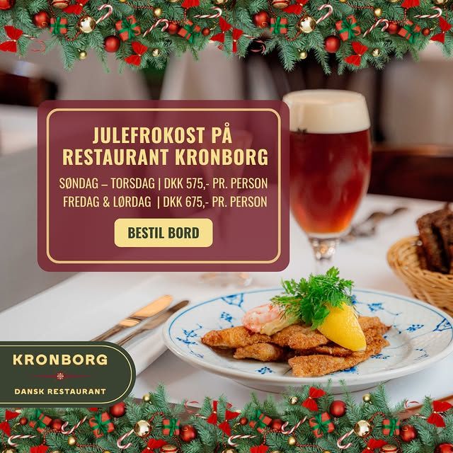 Christmas Dinner Party at Restaurant Kronborg