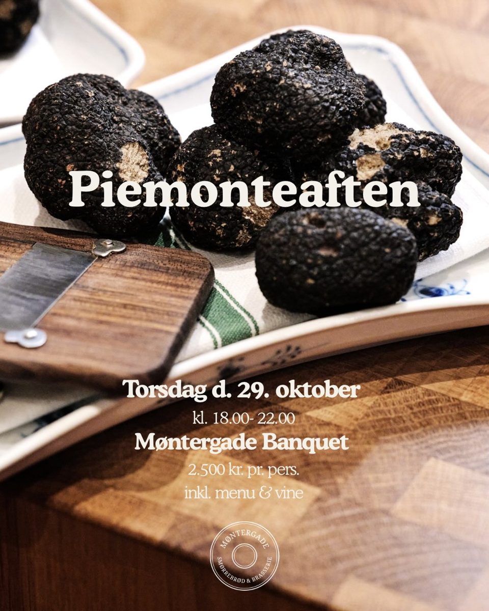Piemonteaften — Restaurant Møntergade, Thursday, 29 October 2026