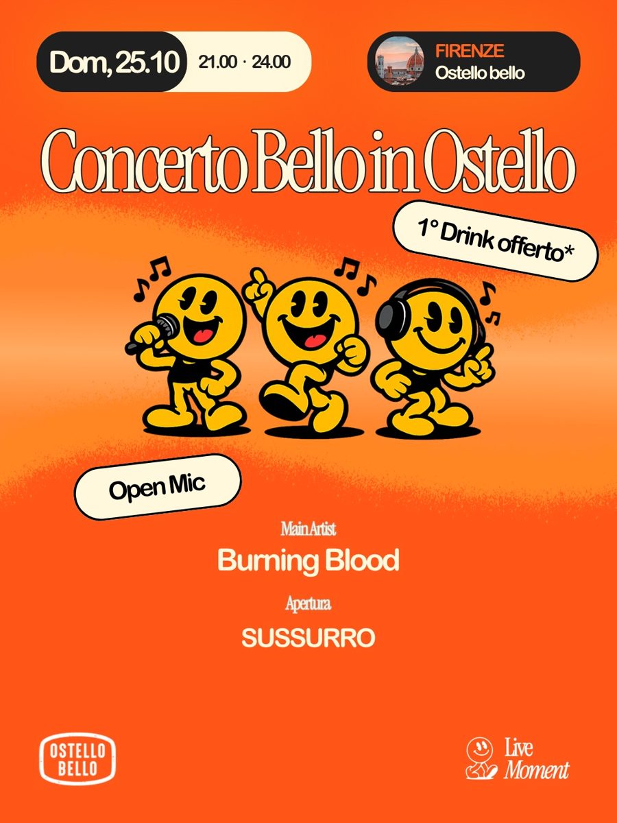 Concerto Bello in Ostello — BAR Ostello Bello FIrenze, Sunday, 25 October 2026