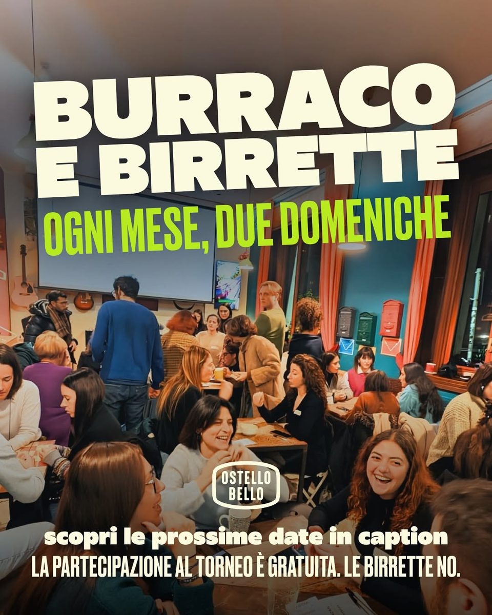 Burraco & Birrette — BAR Ostello Bello FIrenze, Sunday, 11 October 2026