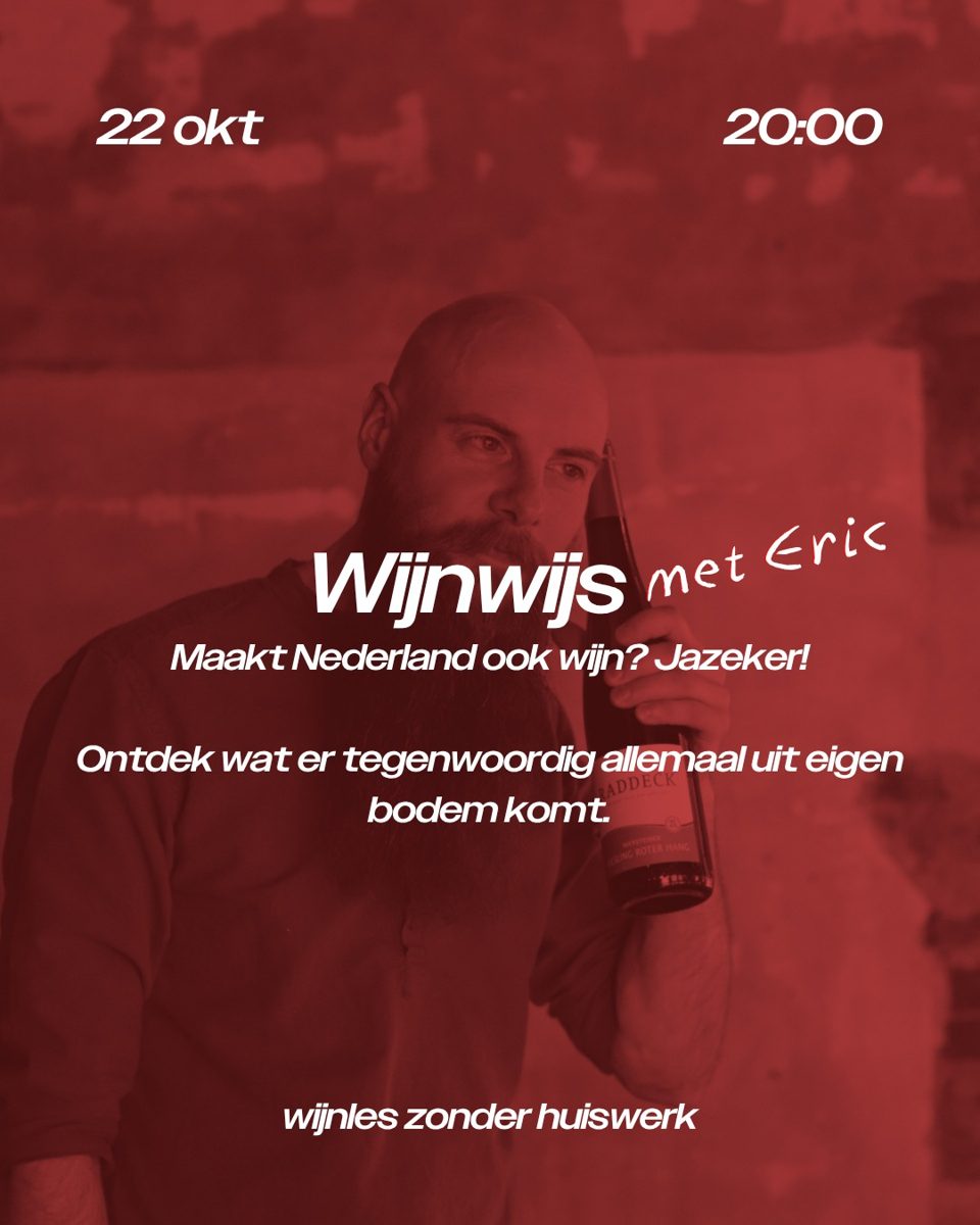 Wijnwijs — Wine Tasting with Eric at DOT Groningen