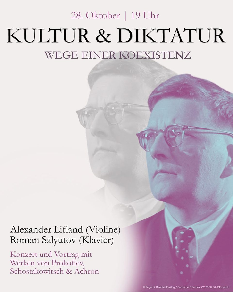 Kultur und Diktatur — Villa Seligmann - Haus für jüdische Musik und Kultur, Wednesday, 28 October 2026