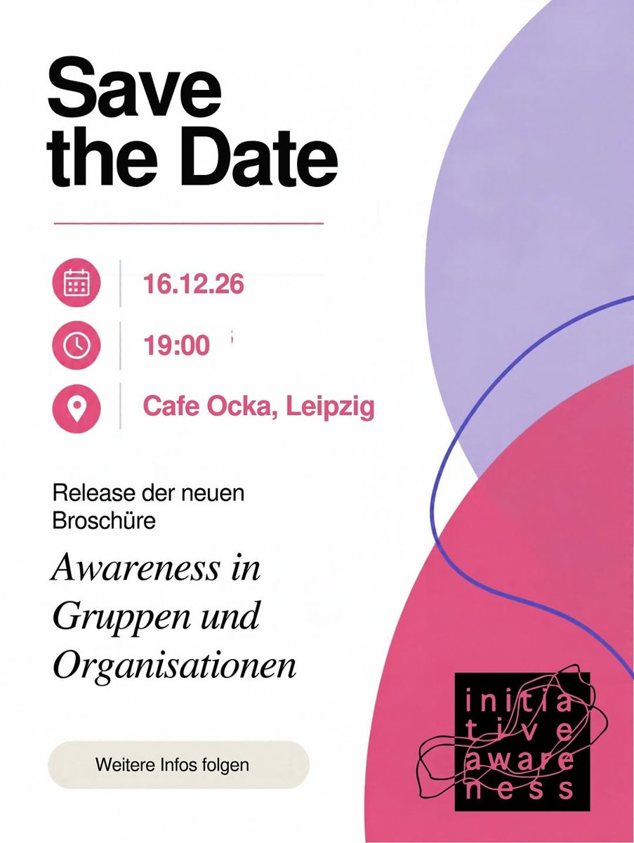Awareness in Organisationen — Broschüre Release — Café Ocka, Wednesday, 16 December 2026