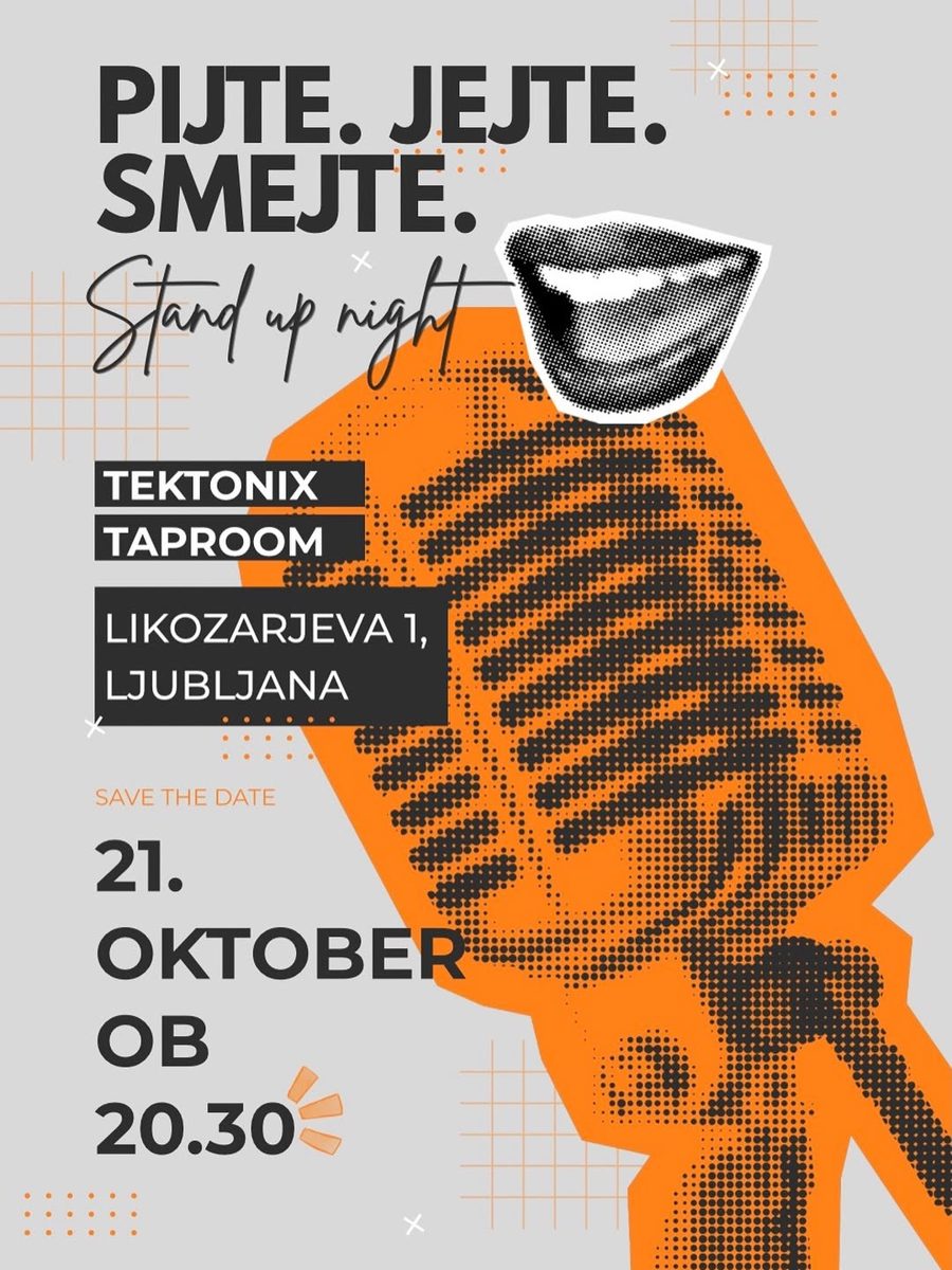 Stand-up comedy night — Tektonik kraft pivovarna, Wednesday, 21 October 2026