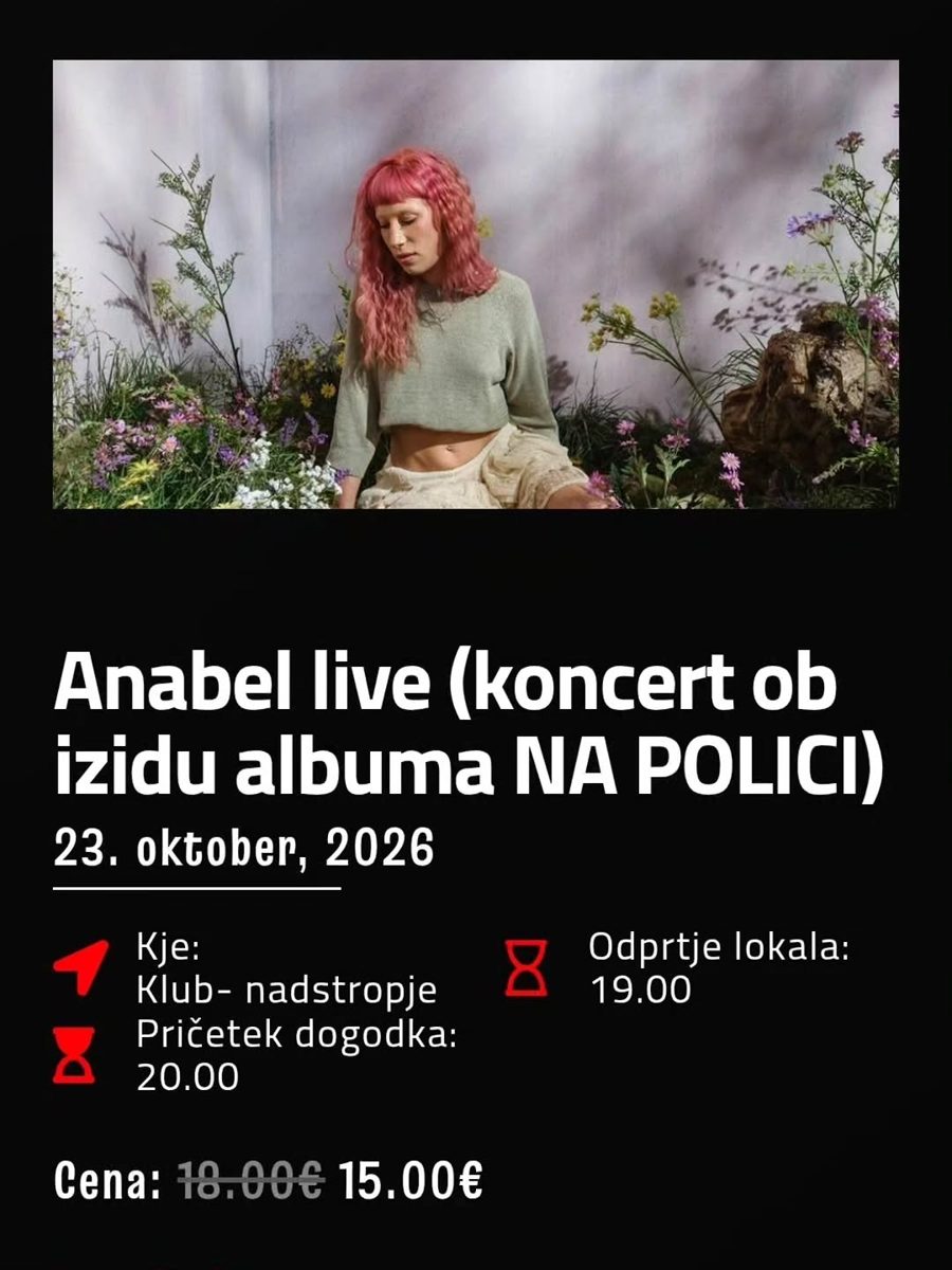 Anabel live — NA POLICI at Klub-nadstropje