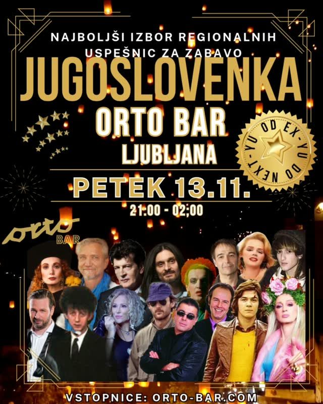 Jugoslovanka — Orto Bar, Friday, 13 November 2026
