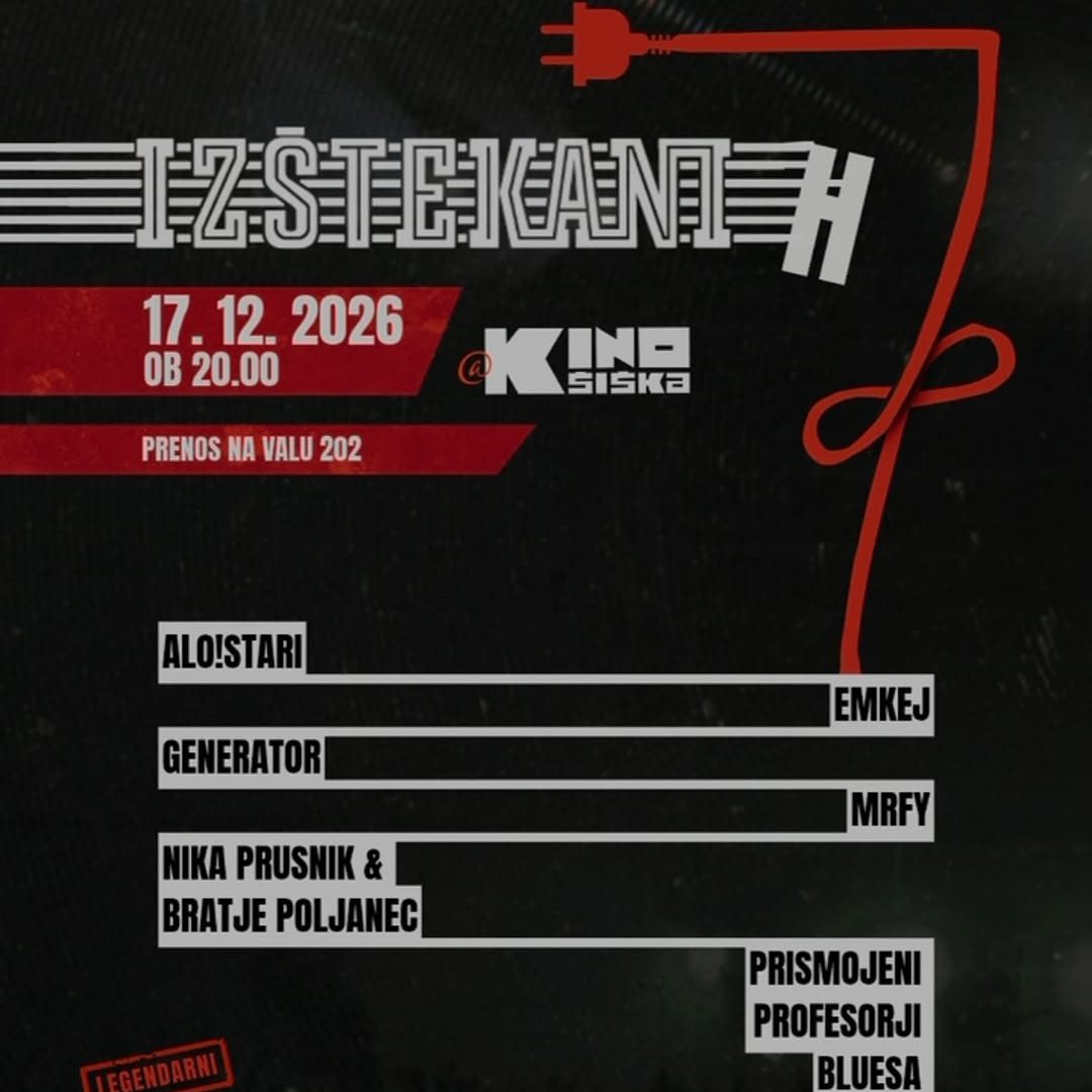 izstekani at Kino Šiška — Kino Šiška, Thursday, 17 December 2026