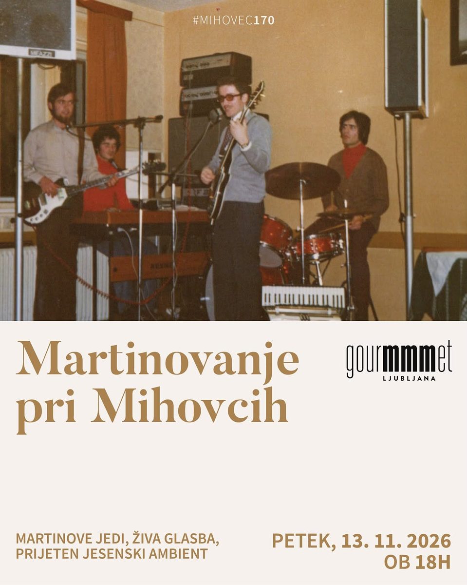 Martinovanje with live music — Gostilna Mihovec, Friday, 13 November 2026