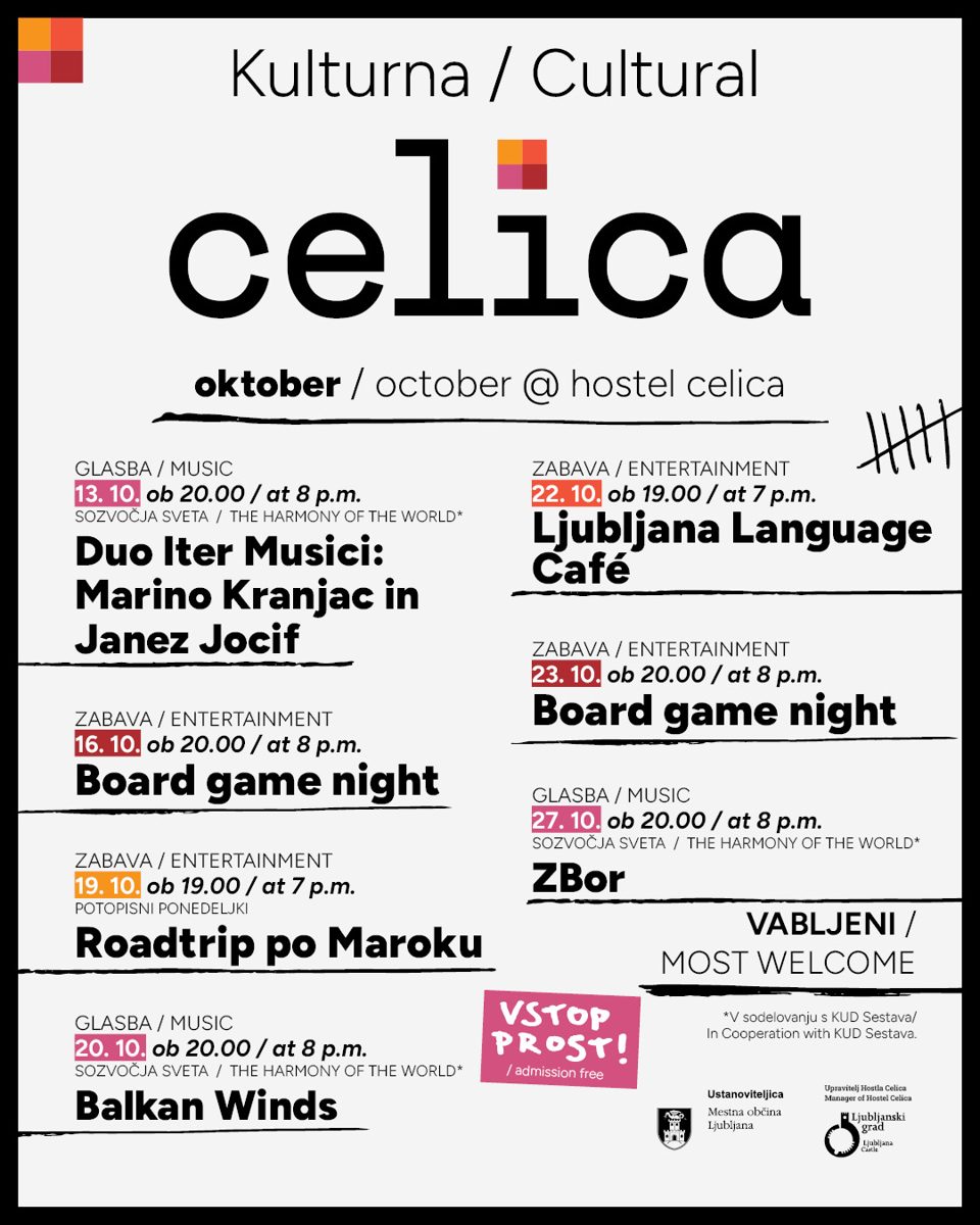 Board game night at Hostel Celica