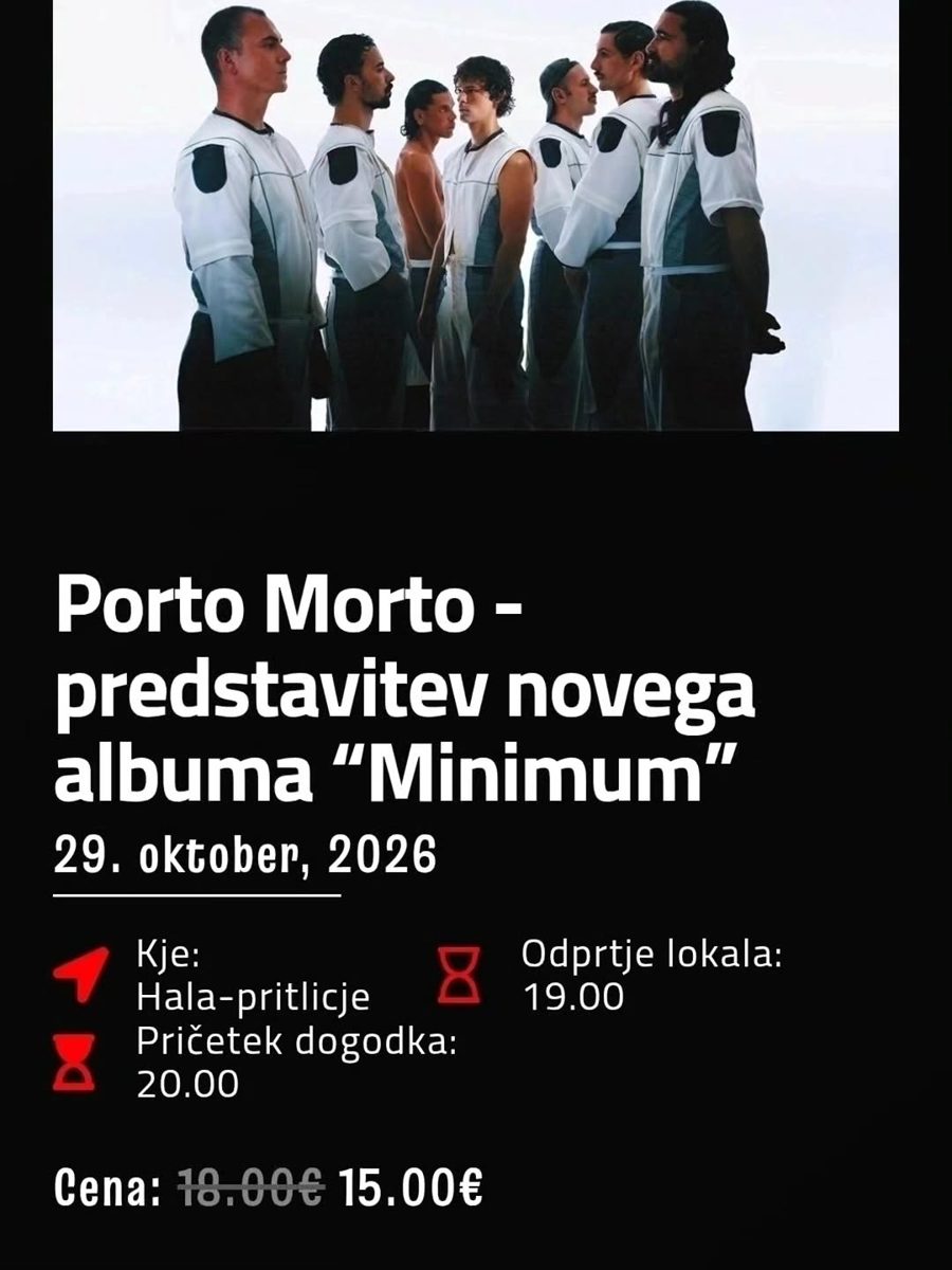 Porto Morto — Minimum Album Launch — Orto Bar, Thursday, 29 October 2026