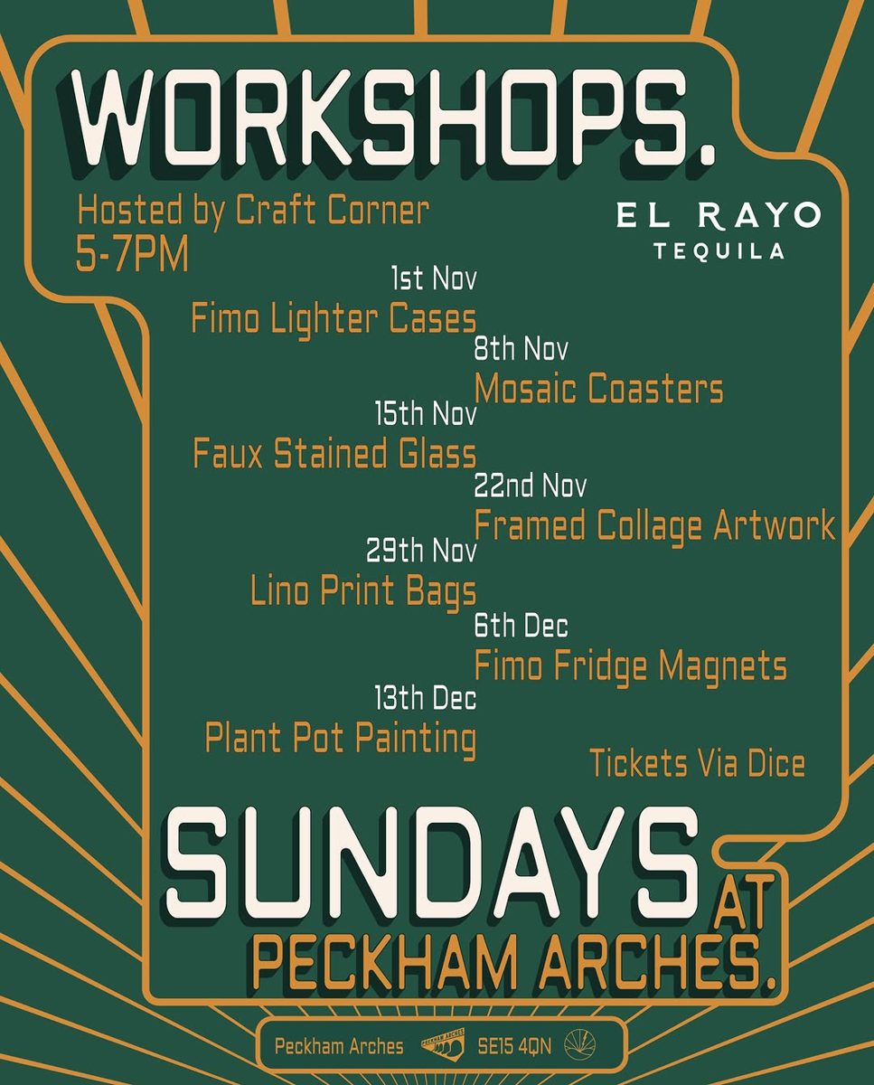 Live jazz & workshops at Peckham Arches — Peckham Arches, Sunday, 1 November 2026