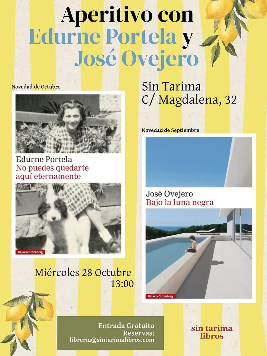Coloquium: Edurne Portela and José Ovejero at Sin Tarima Libros