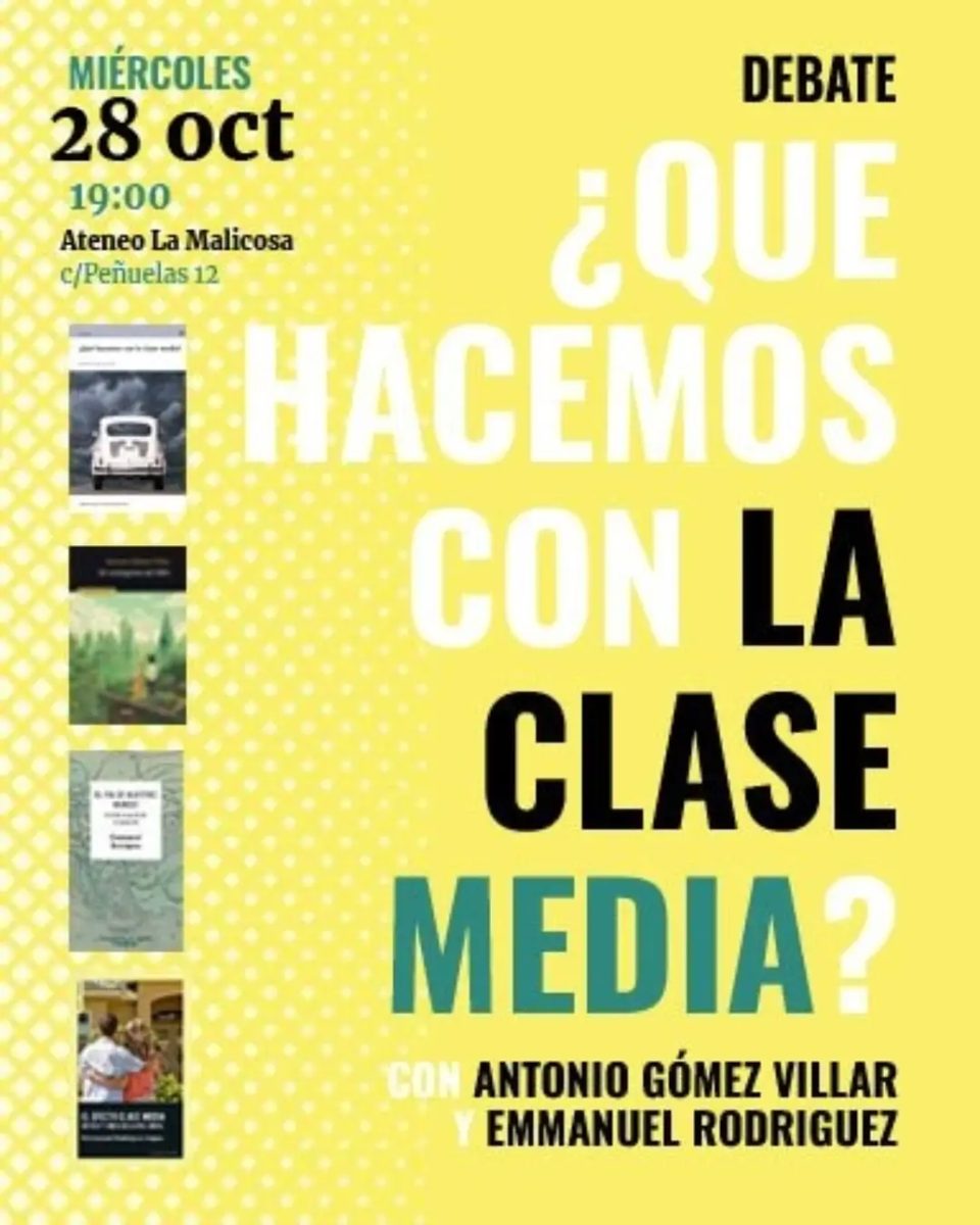Conversatorio: Las clases medias en España at Librería Traficantes de sueños