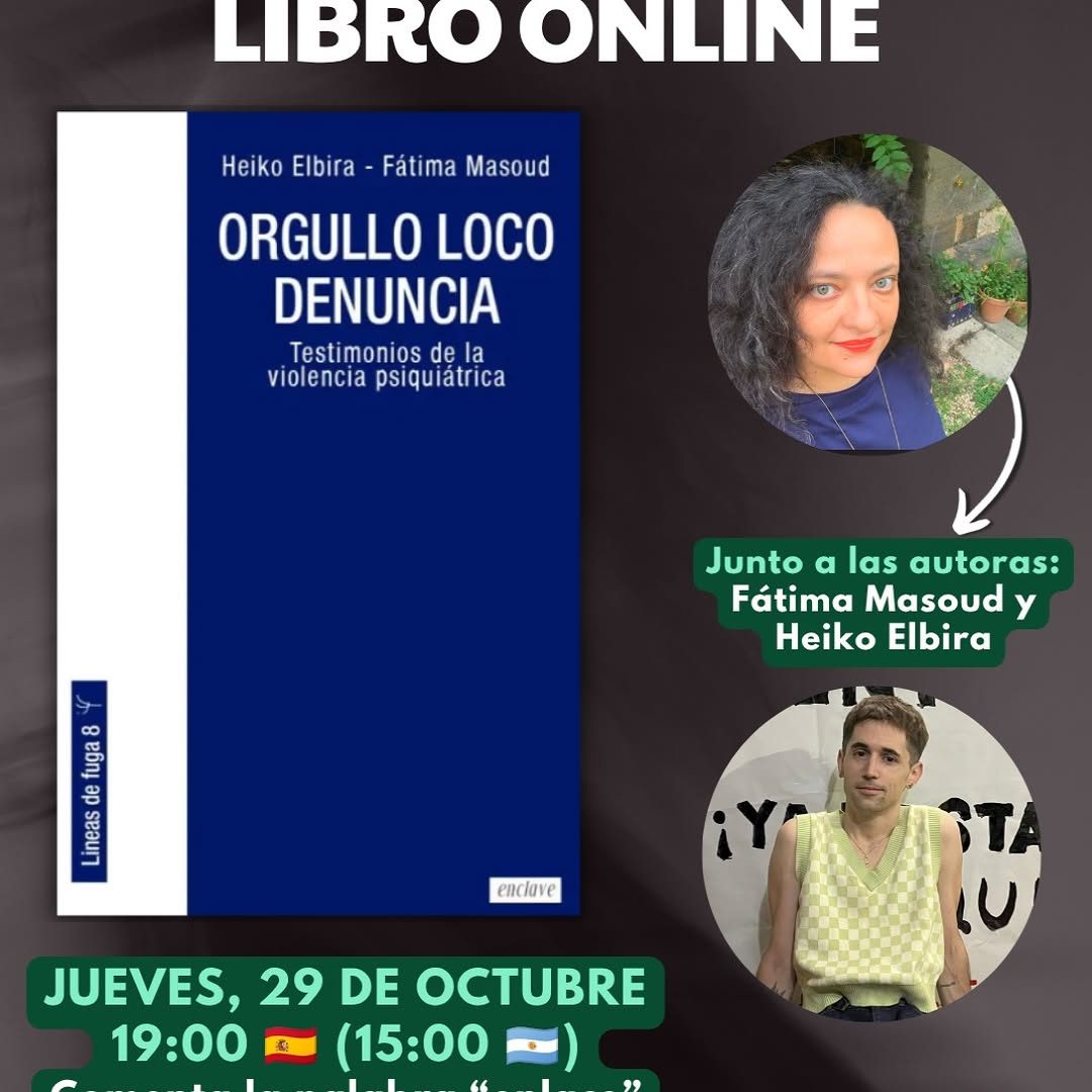 Orgullo Loco denuncia — presentation at Enclave de Libros