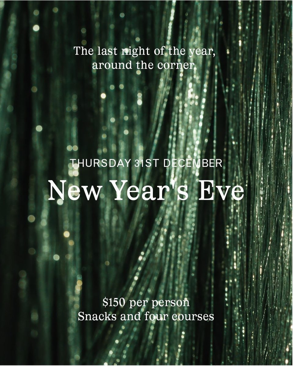 New Year's Eve Dinner — Estelle, Thursday, 31 December 2026