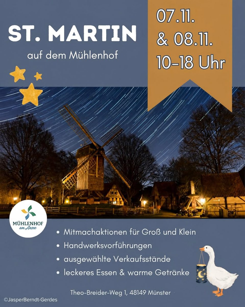Martinsfest am Mühlenhof — Freilichtmuseum Mühlenhof in Münster, Saturday, 7 November 2026