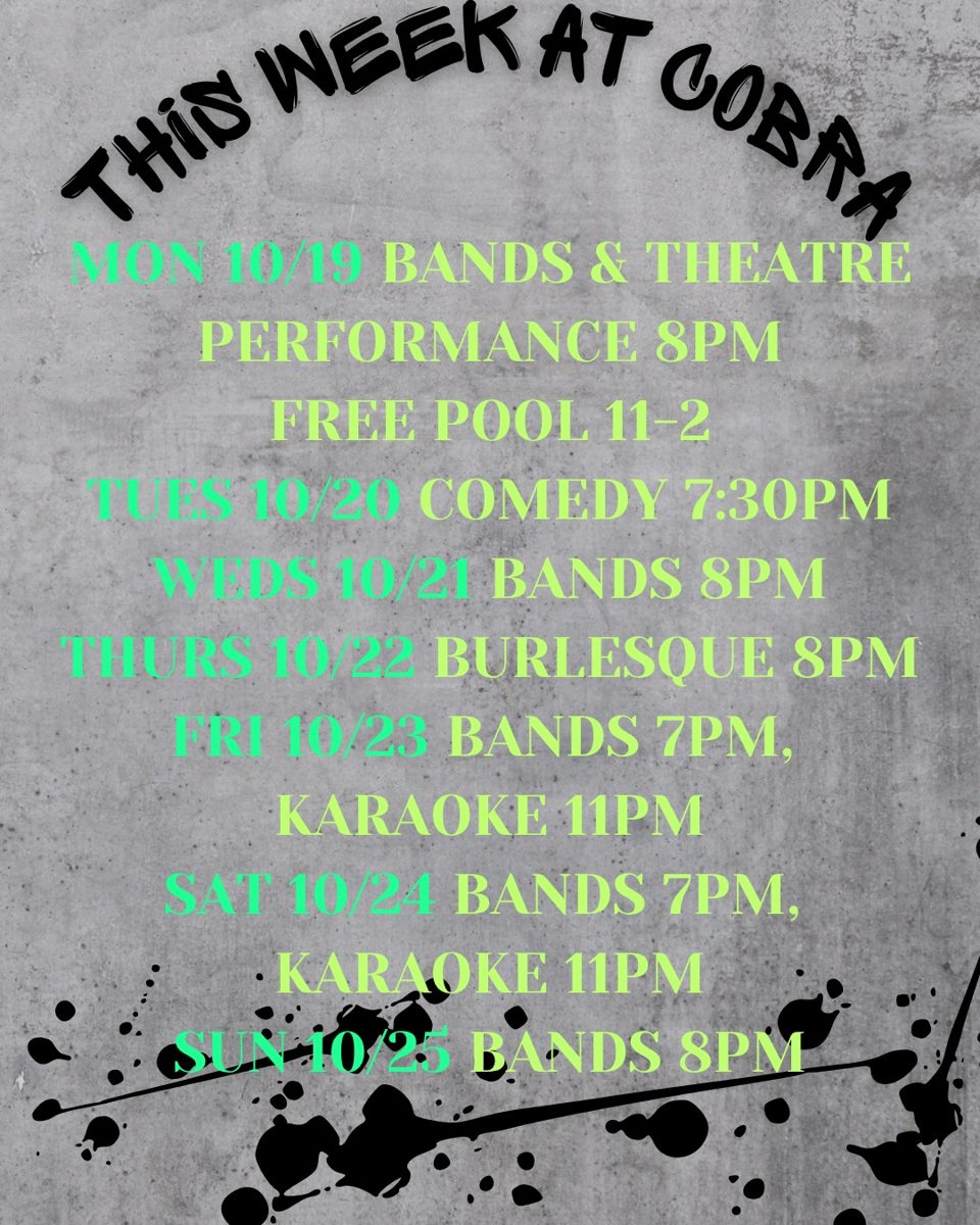 Live Bands at Cobra Club