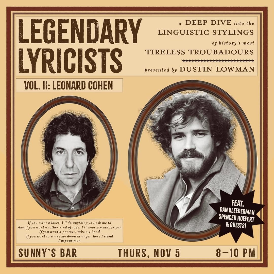 Legendary Lyricists: Leonard Cohen at Sunny's Bar