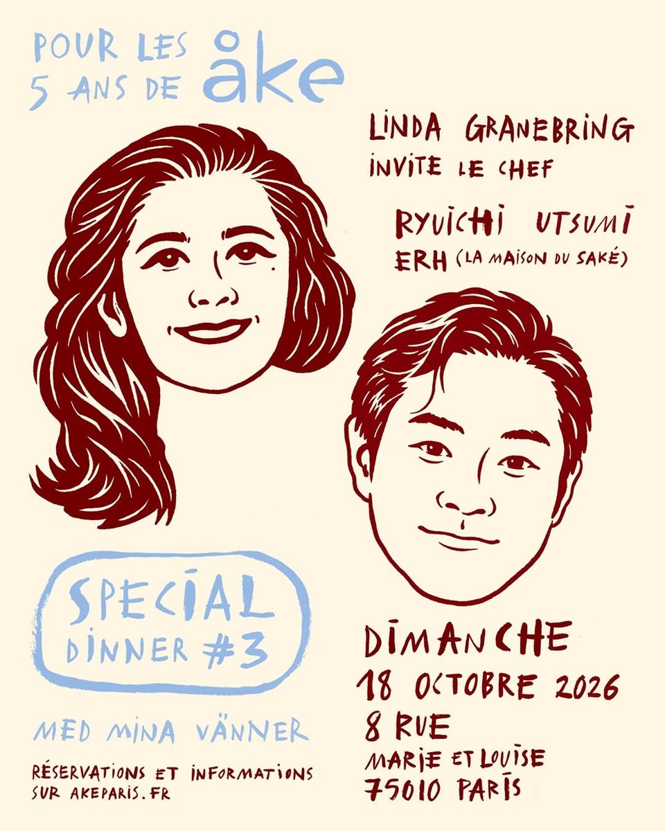 Ryuichi Utsumi × Linda Granebring 4 Hands Dinner — ÅKE - Table & Vin, Sunday, 18 October 2026