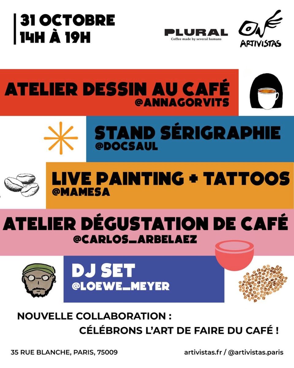 Plural launch at Artivistas — Plural coffee shop, Saturday, 31 October 2026