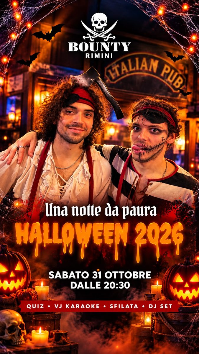 Una notte da paura — Halloween at Bounty — Bounty Rimini, Saturday, 31 October 2026
