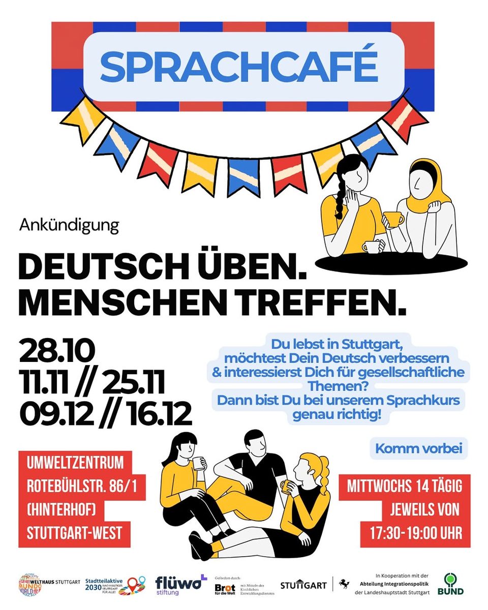 Sprachcafé Stuttgart — Weltcafé Stuttgart, Wednesday, 11 November 2026