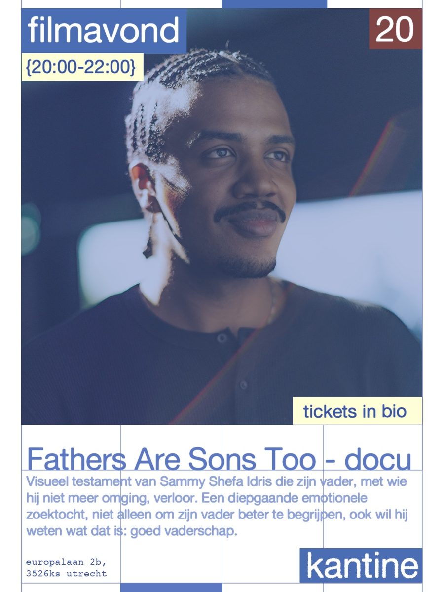 Filmavond: Fathers Are Sons Too & Depronia — Kantine Utrecht, Tuesday, 20 October 2026