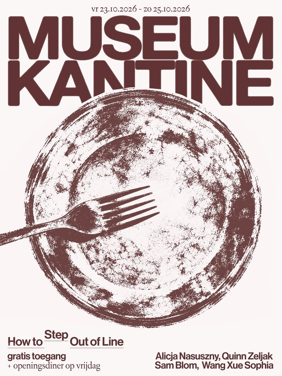 Museum Kantine exhibition opening — Kantine Utrecht, Friday, 23 October 2026