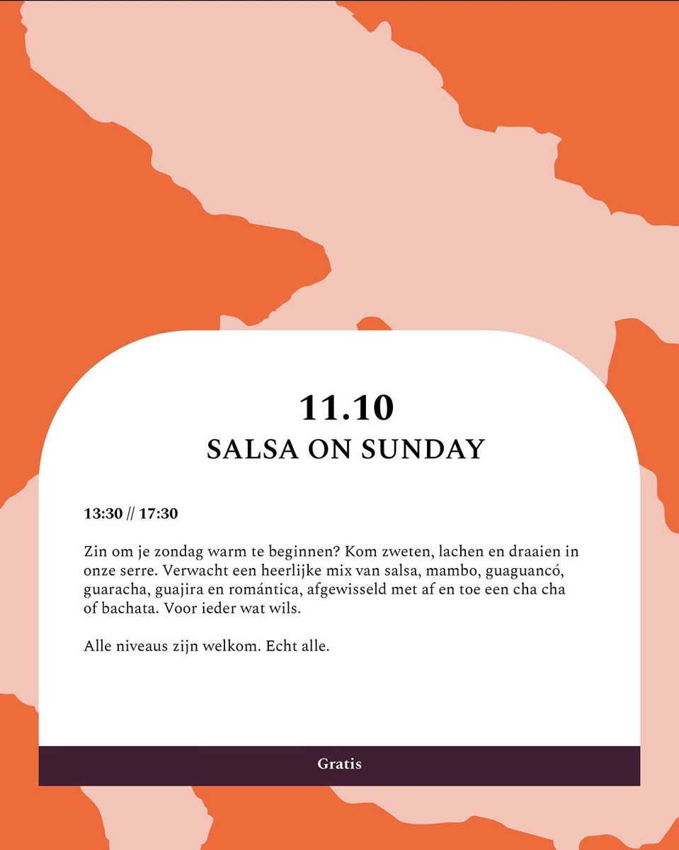 Salsa on Sunday — De Hondekop, Sunday, 11 October 2026