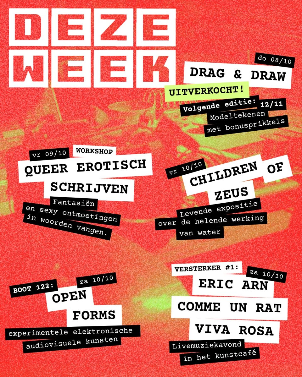 Boot 122: Open Forms — De Nijverheid Café -Terras - Expositie - Culturele Vrijhaven, Saturday, 10 October 2026